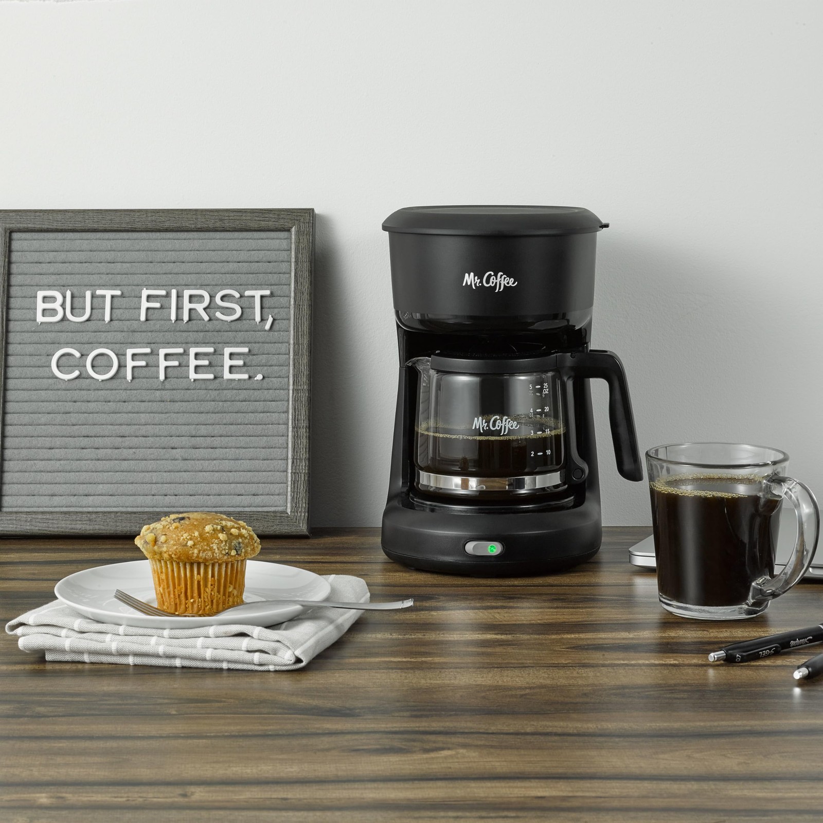 Mr. Coffee® 5-Cup Mini Brew Switch Coffee Maker, Black 5-Cup,