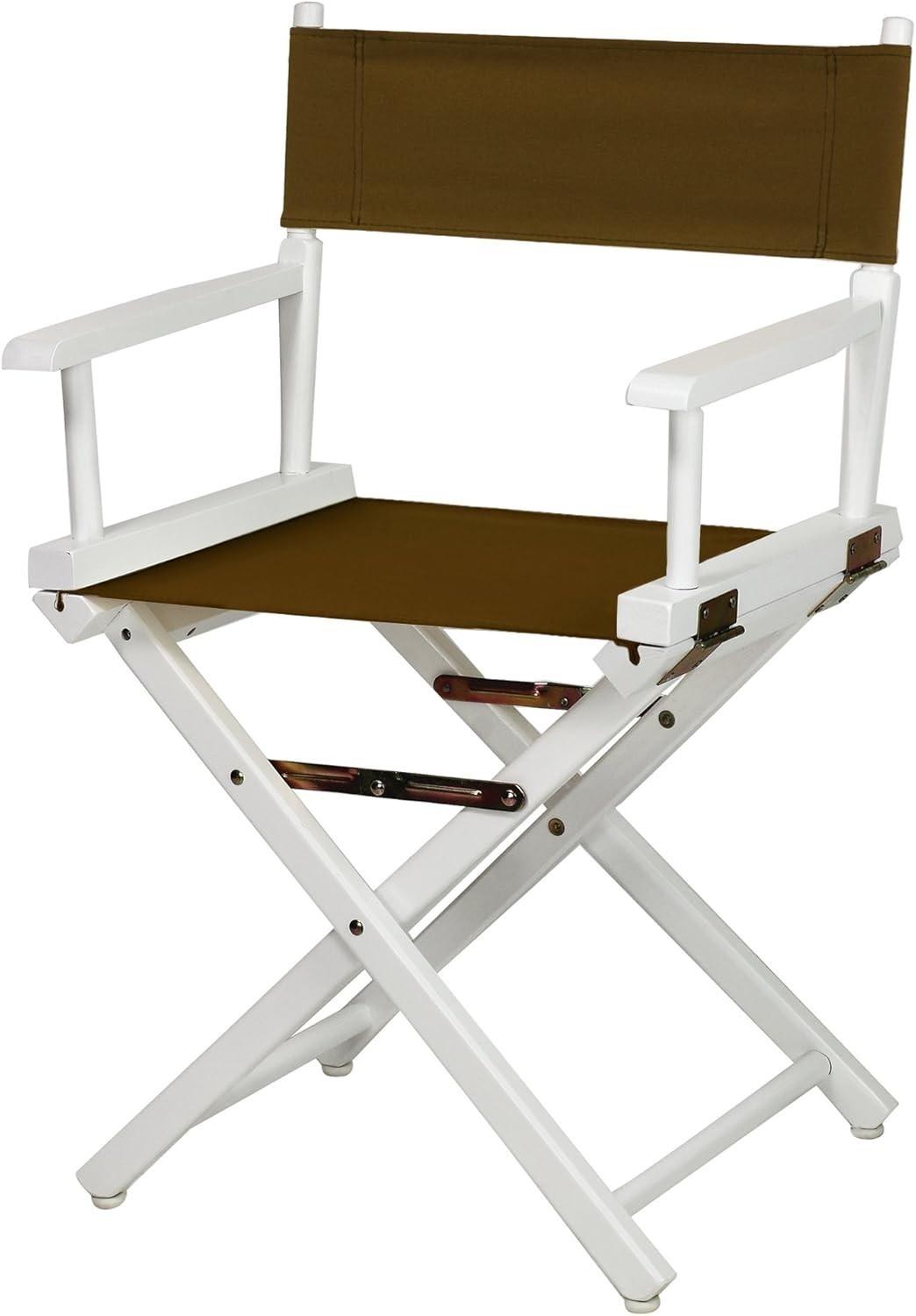 200-01/021-45 Director Chair 18" Classic Height WhiteFrame/Brown Canvas