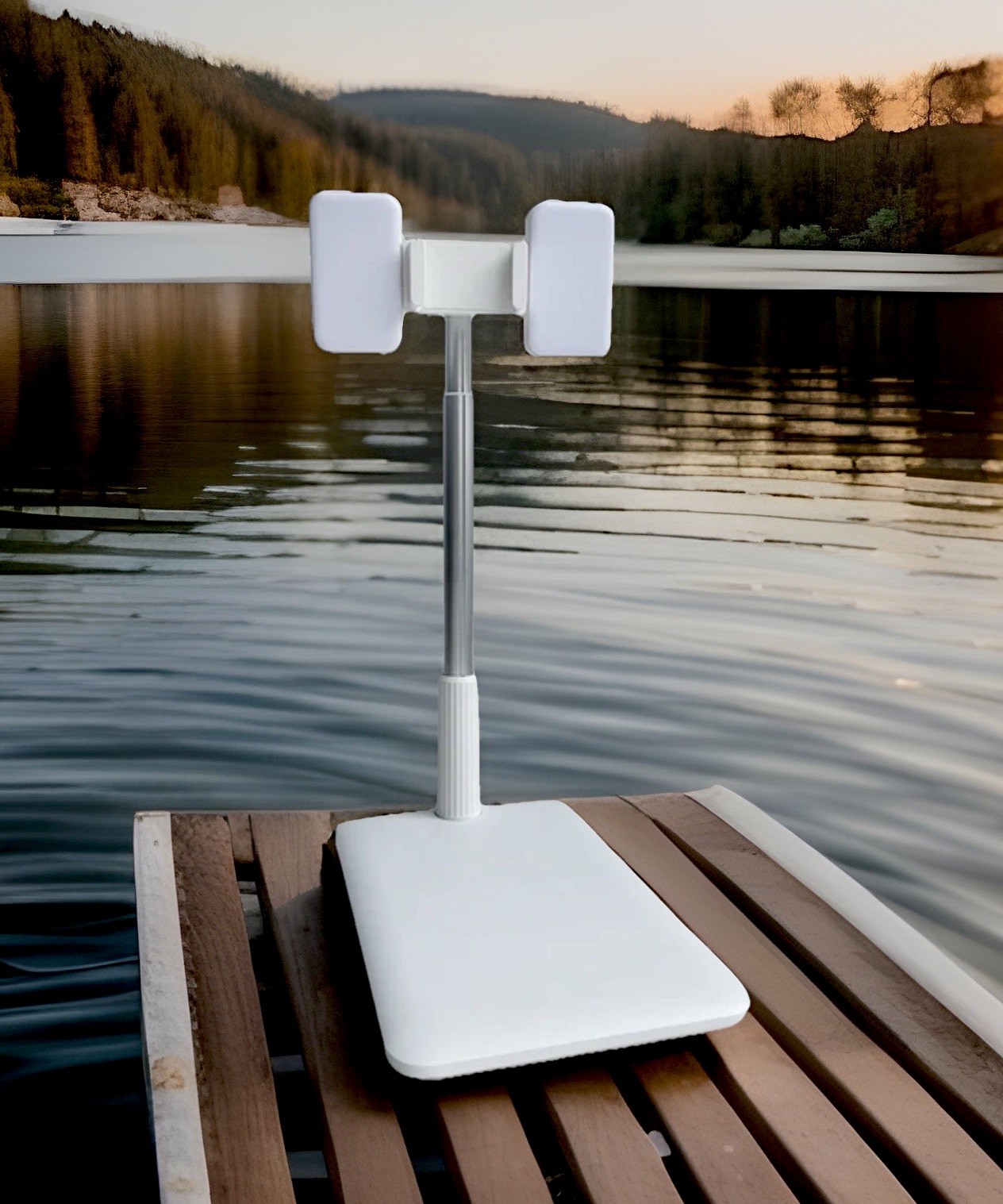 Floor Mount Hit every angle 360 rotation Includes hands-free lights and remote