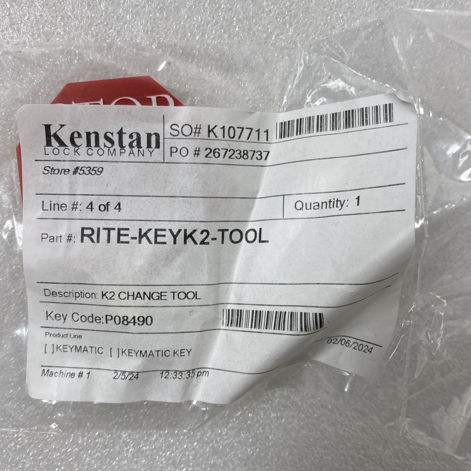 🔐 Kenstan K2 Ratchet Tubular Keymatic Lock Set Bundle Keys + Core + CHANGE KEY