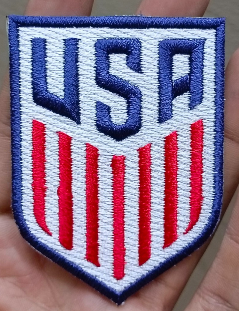 USA Soccer Team Logo Iron on Patch - Sew Patch - Embroidered Patch 3"x2.2"