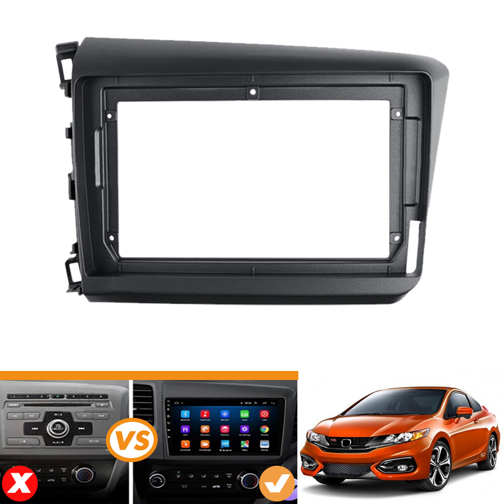 9 inch Fits 2012-2015 HONDA CIVIC LHD Car Stereo Radio Fascia Panel Trim Frame