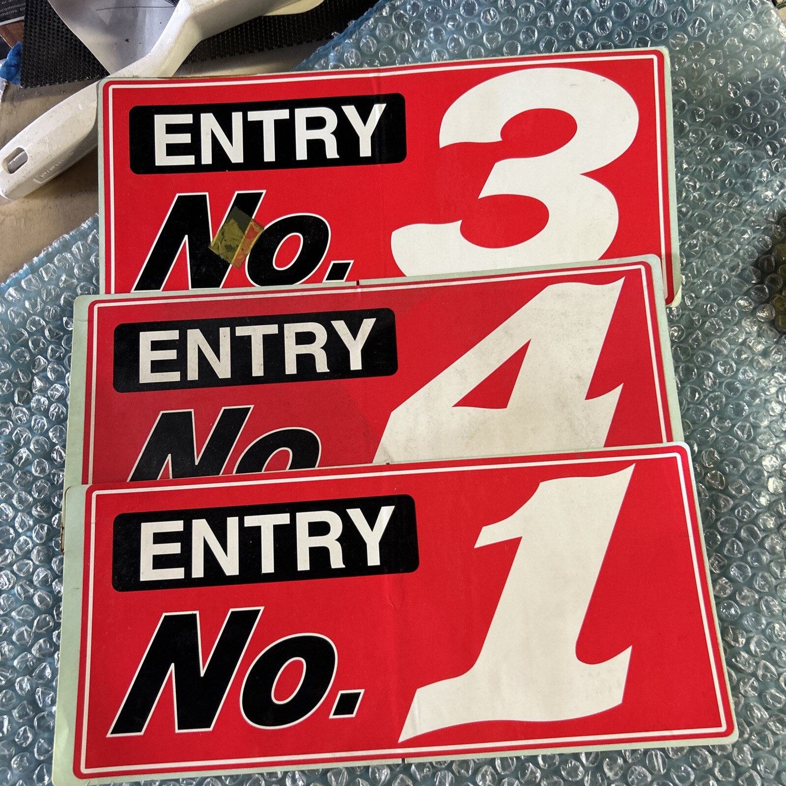 Vintage Factory Original Lot Of 3 Namco Motocross Go Entry Stickers