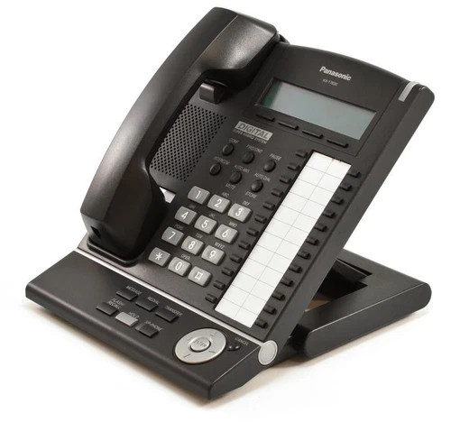 Panasonic KX-T7630 Black Digital Display Corded Phone 3 Line Adjustable Display