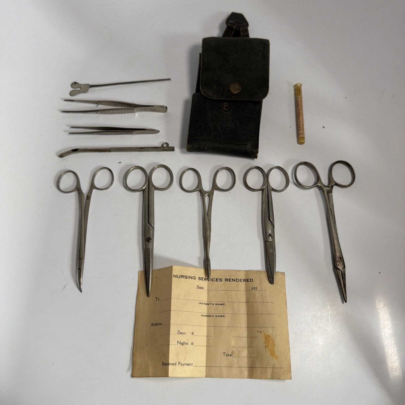 Vintage Military Surgeons Medic Kit W/ Surgical Instruments Field Kit Japan RARE