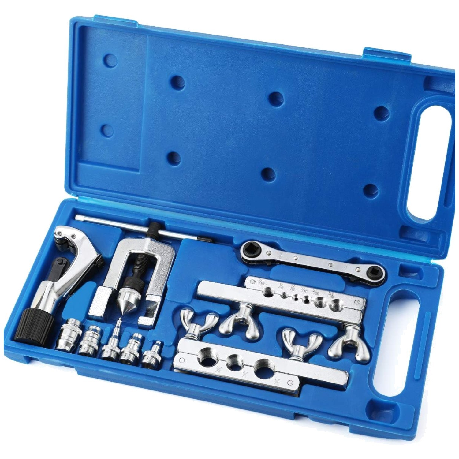 Portable Single Flaring & Swaging Tool Kit for HVAC with Essential Accessories