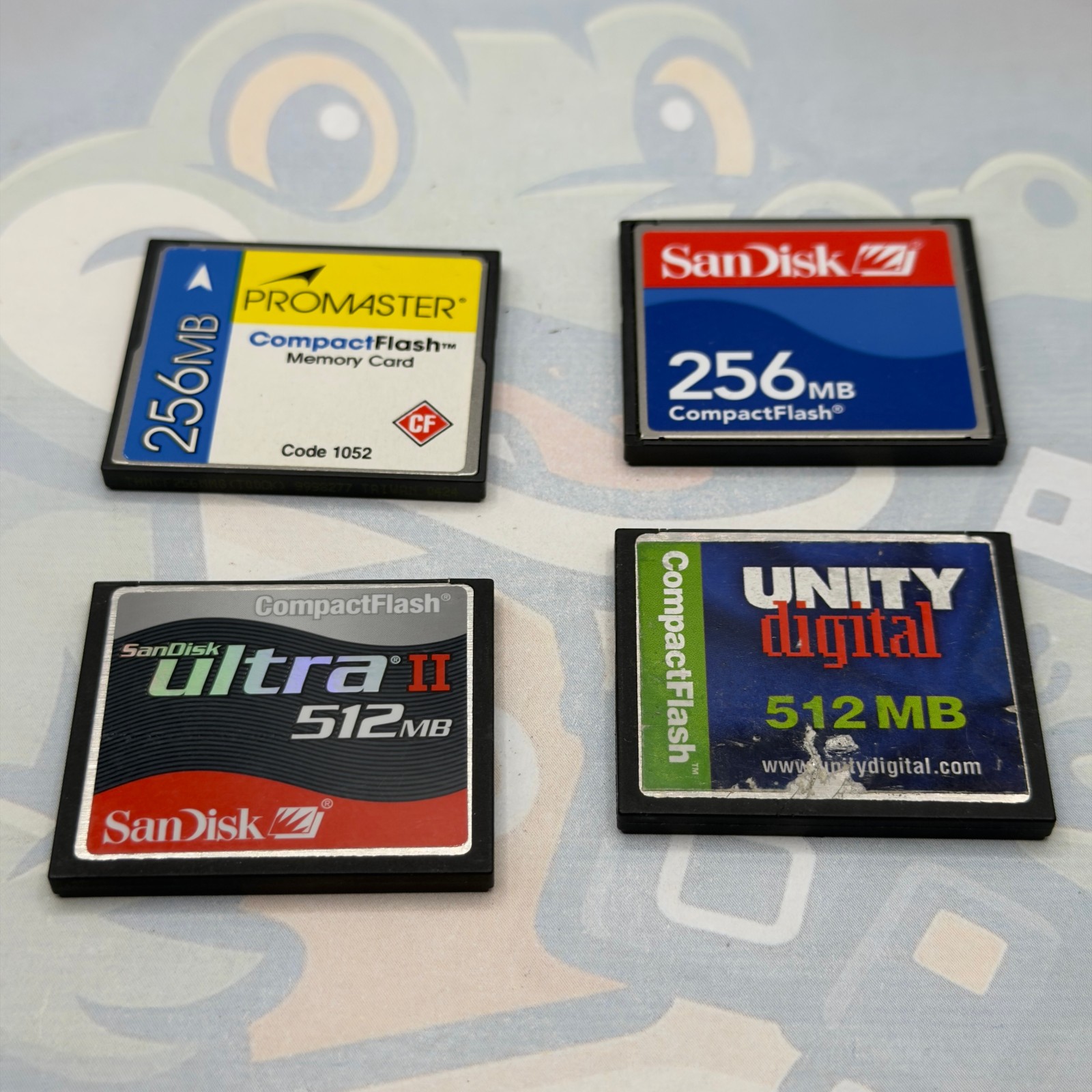 LOT of 4 Compact Flash - Various Sizes - Various Brands - Untested  - GC705