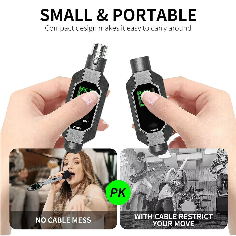For 1 mic Wireless Microphone Converter XLR Transmitter and Receiver Microphone