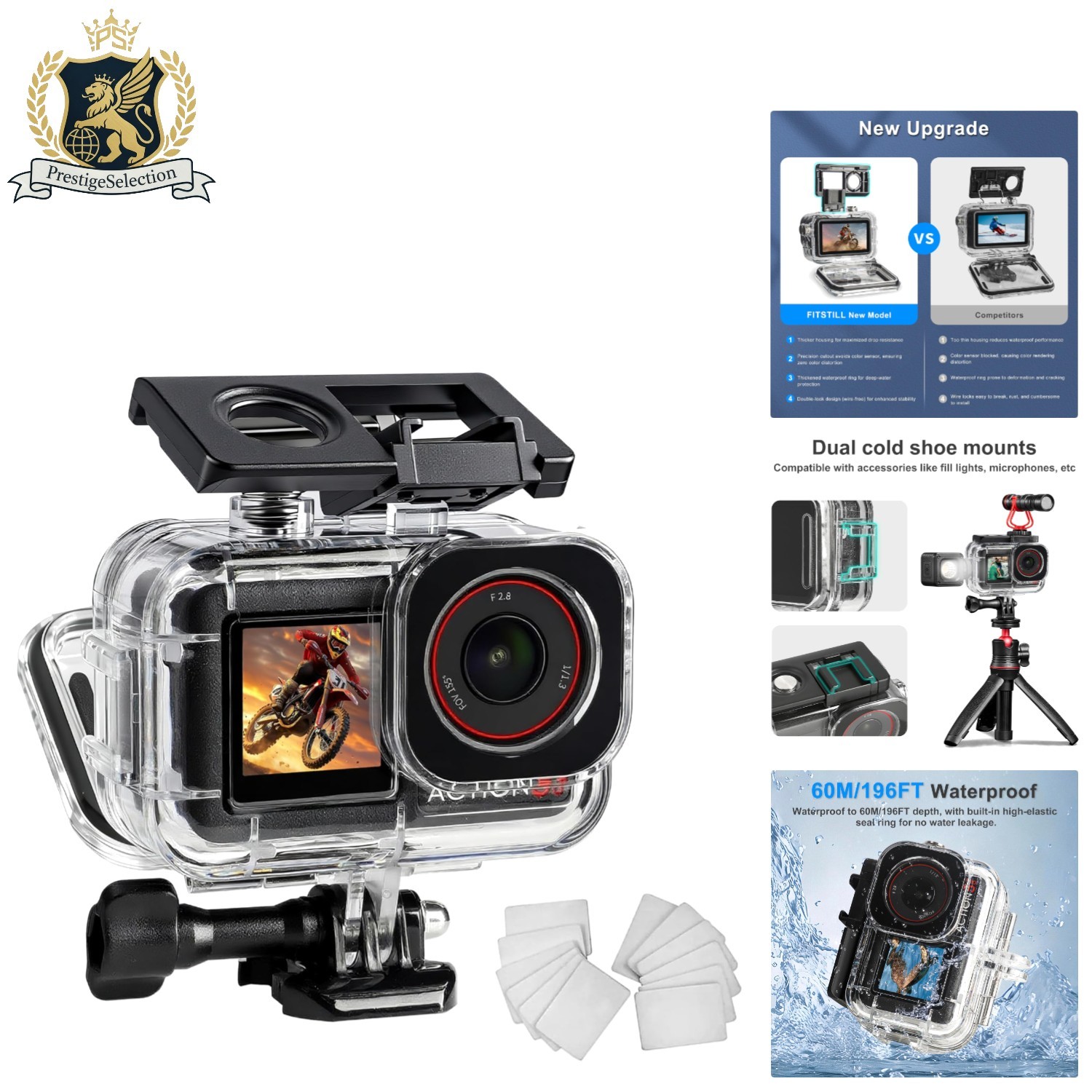 196FT Waterproof Case for DJI Osmo Action 5/4/3 - Ultimate Diving Protection