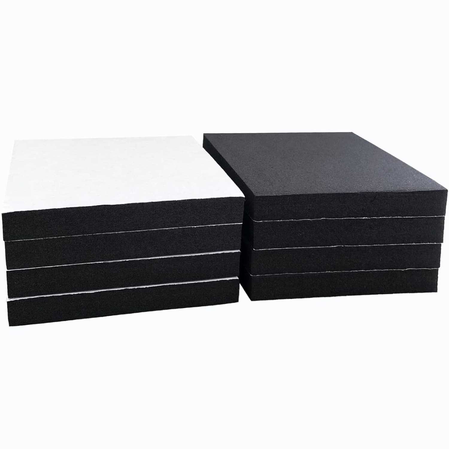 8 Pcs Black Adhesive Foam Padding, Closed Cell Sheet 6in X X 1/2in