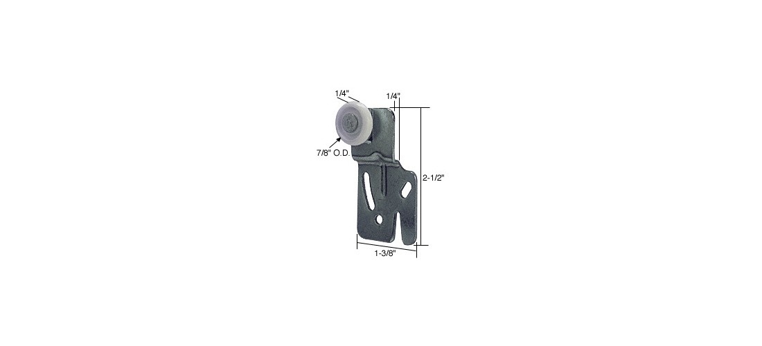 CRL 7/8" Nylon Front Roller for Acme Wardrobe Sliding Doors Pack of 4