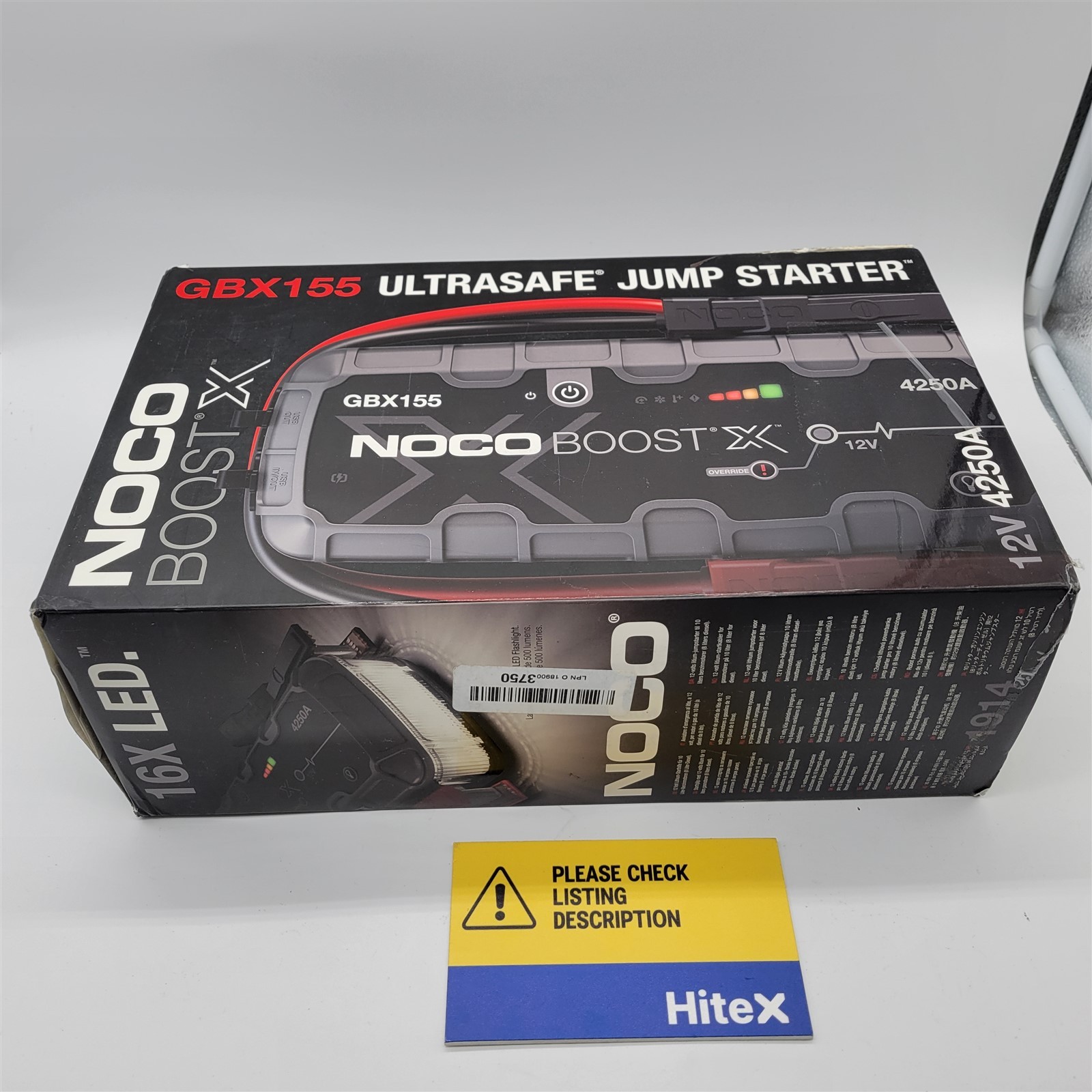NOCO Boost X GBX155: 4250A UltraSafe Jump Starter – 12V [GBX155] -NOT WORKING-