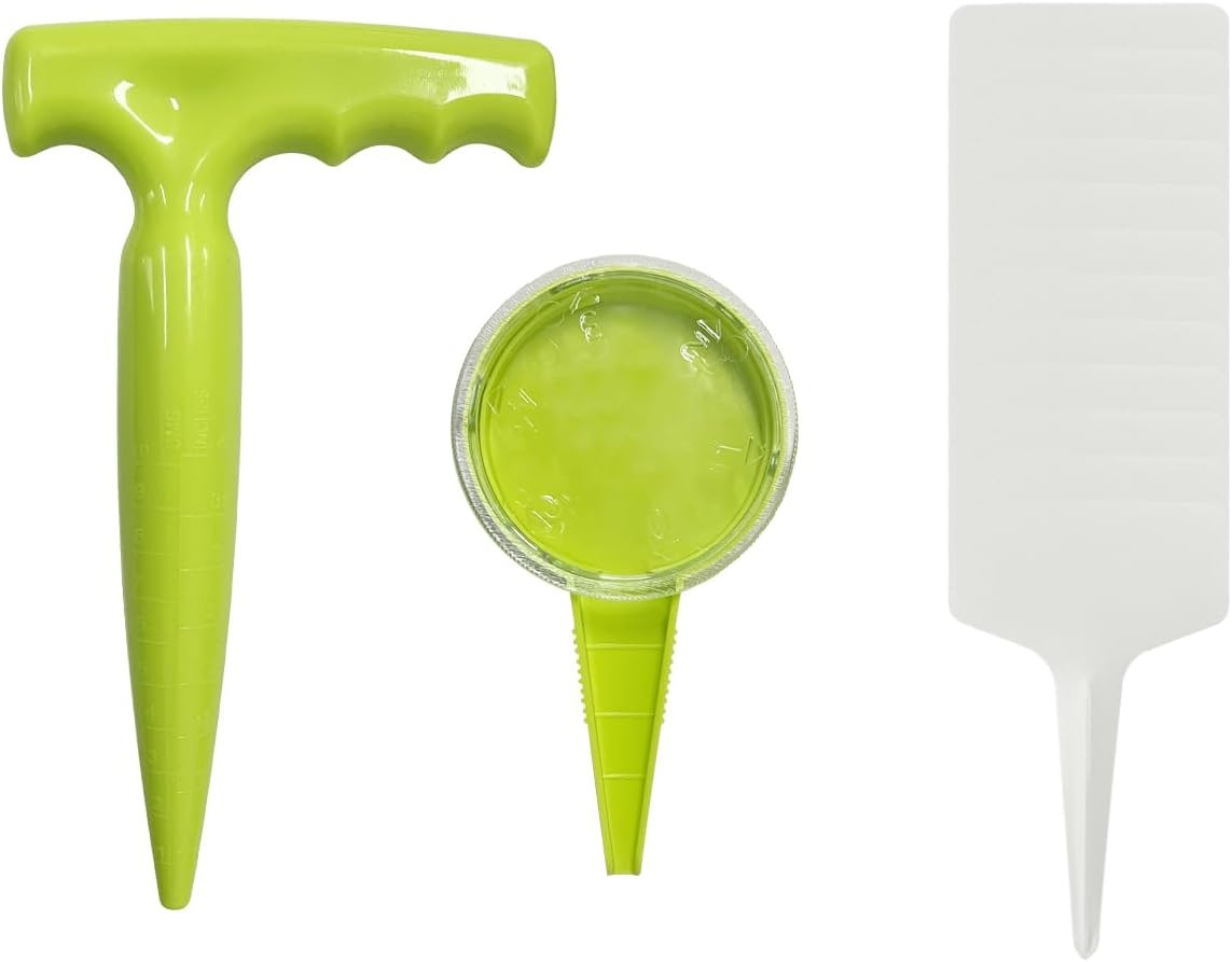 Garden Hand Planter Seeder Tool Sets，Adjustable Hand Hold Sowing Seeds Dispenser