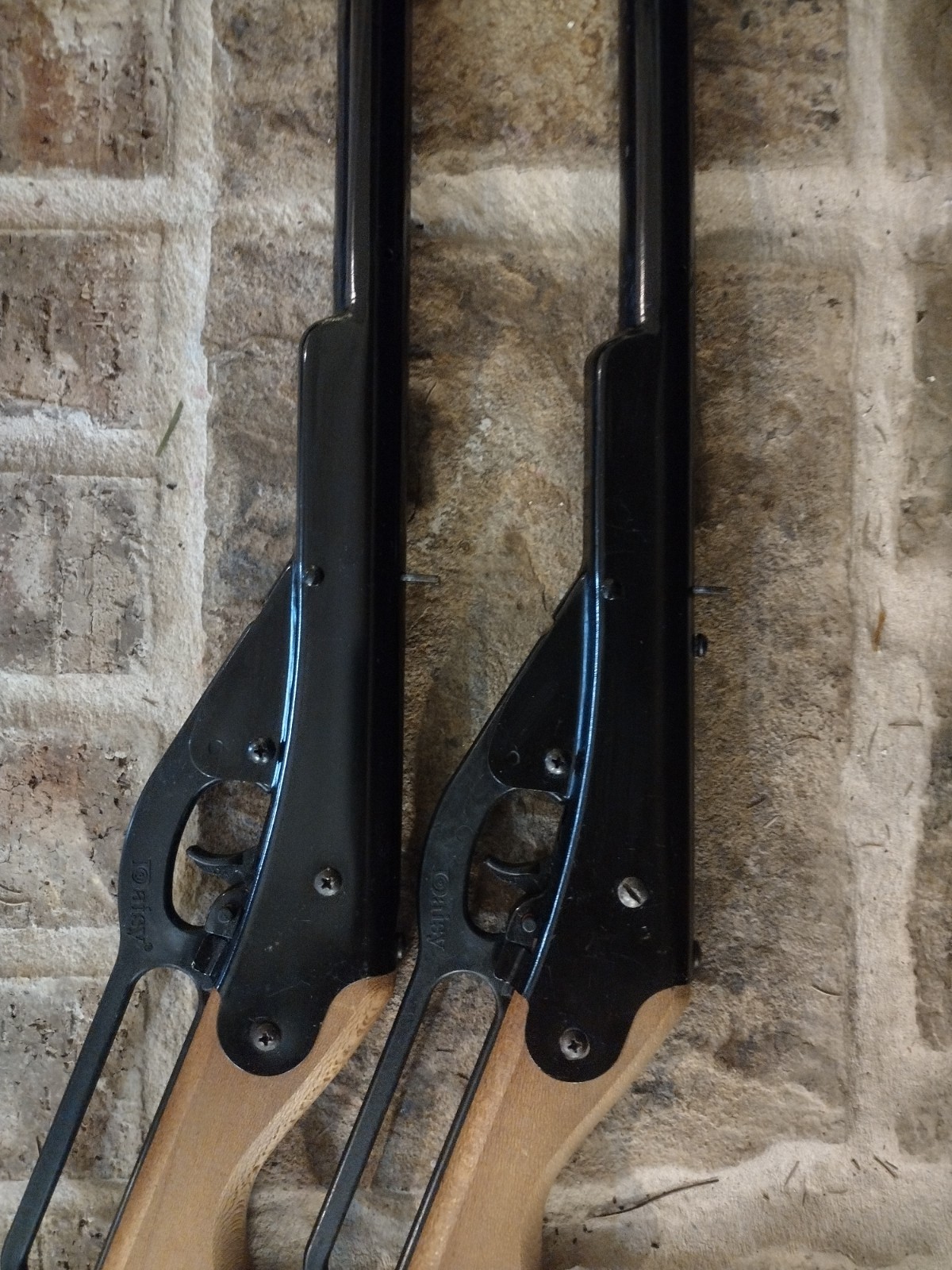 2 Vintage Buck Lever Action Daisy .177 Model 105B BB Gun Air Rifles Work Great