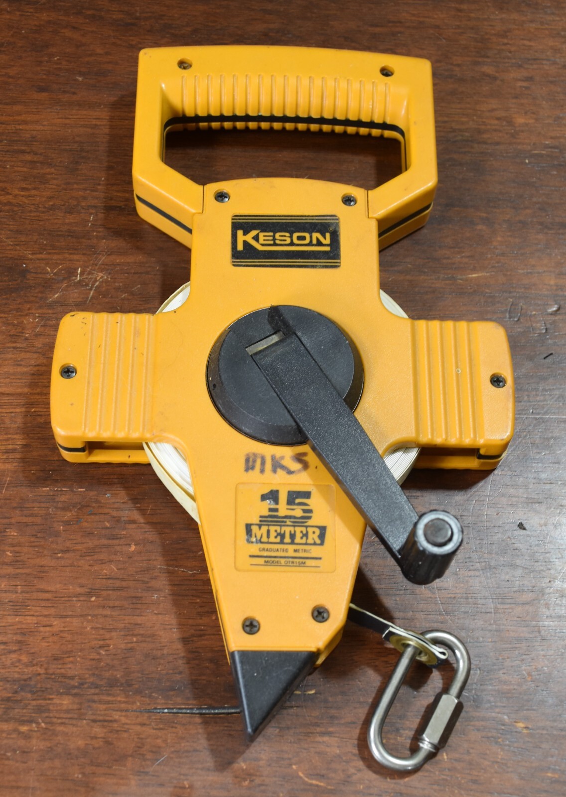 Vintage Keson 15 Meter Fiberglass Handheld Measuring Tape Non Magnetic OTR 15M