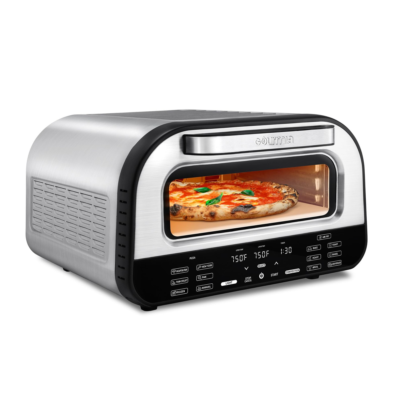 Gourmia Indoor Pizza Oven Air Fryer Toaster – 1800W Countertop MultiCooker wi...
