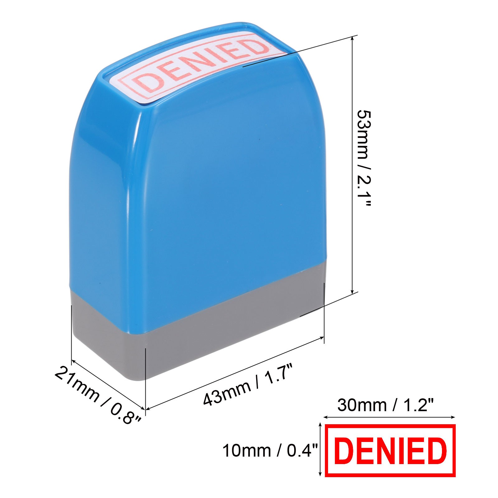 DENIED Notice Stamp Self Inking, Blue