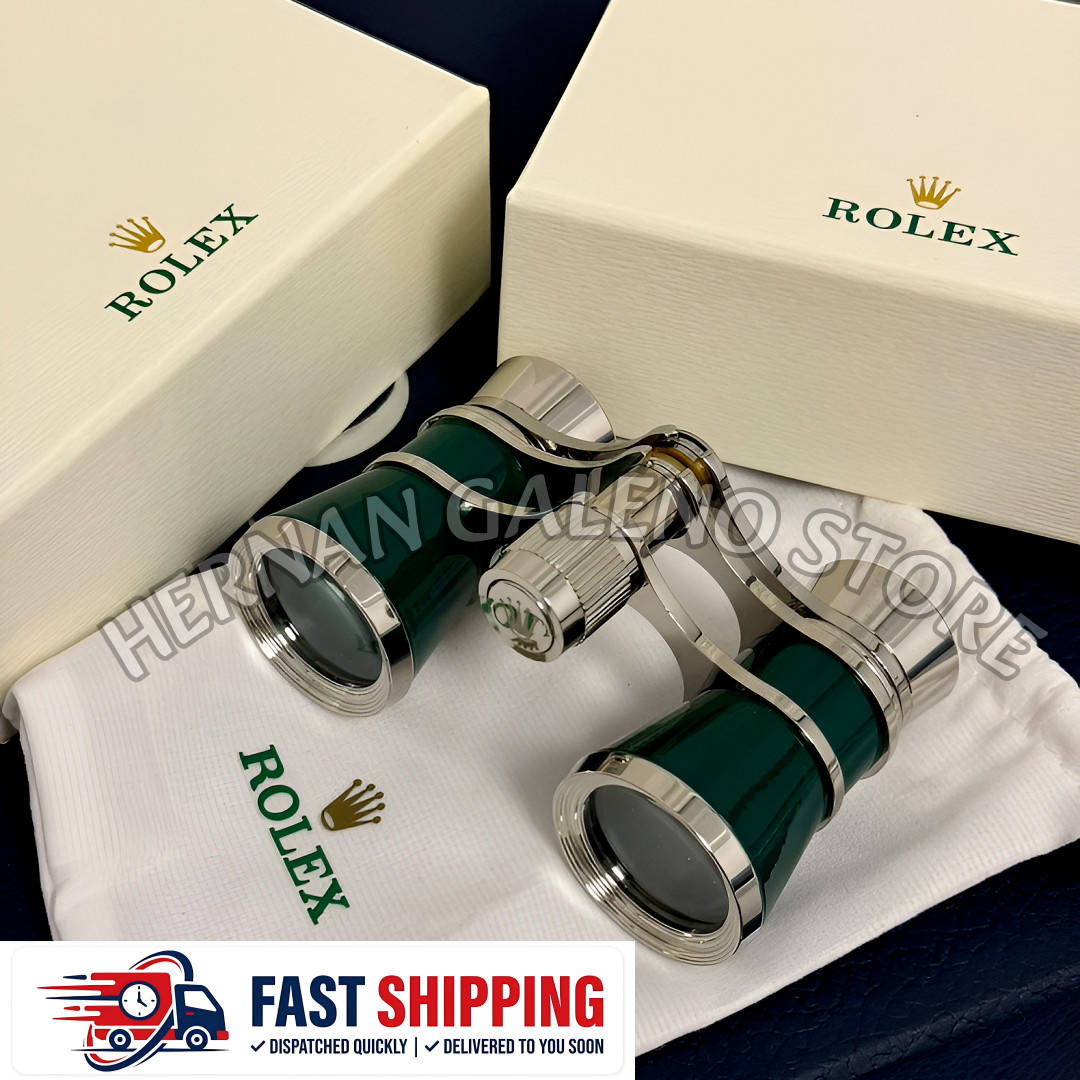 Rolex VIP Gift Green Binoculars Opera Glass With Box Collectible