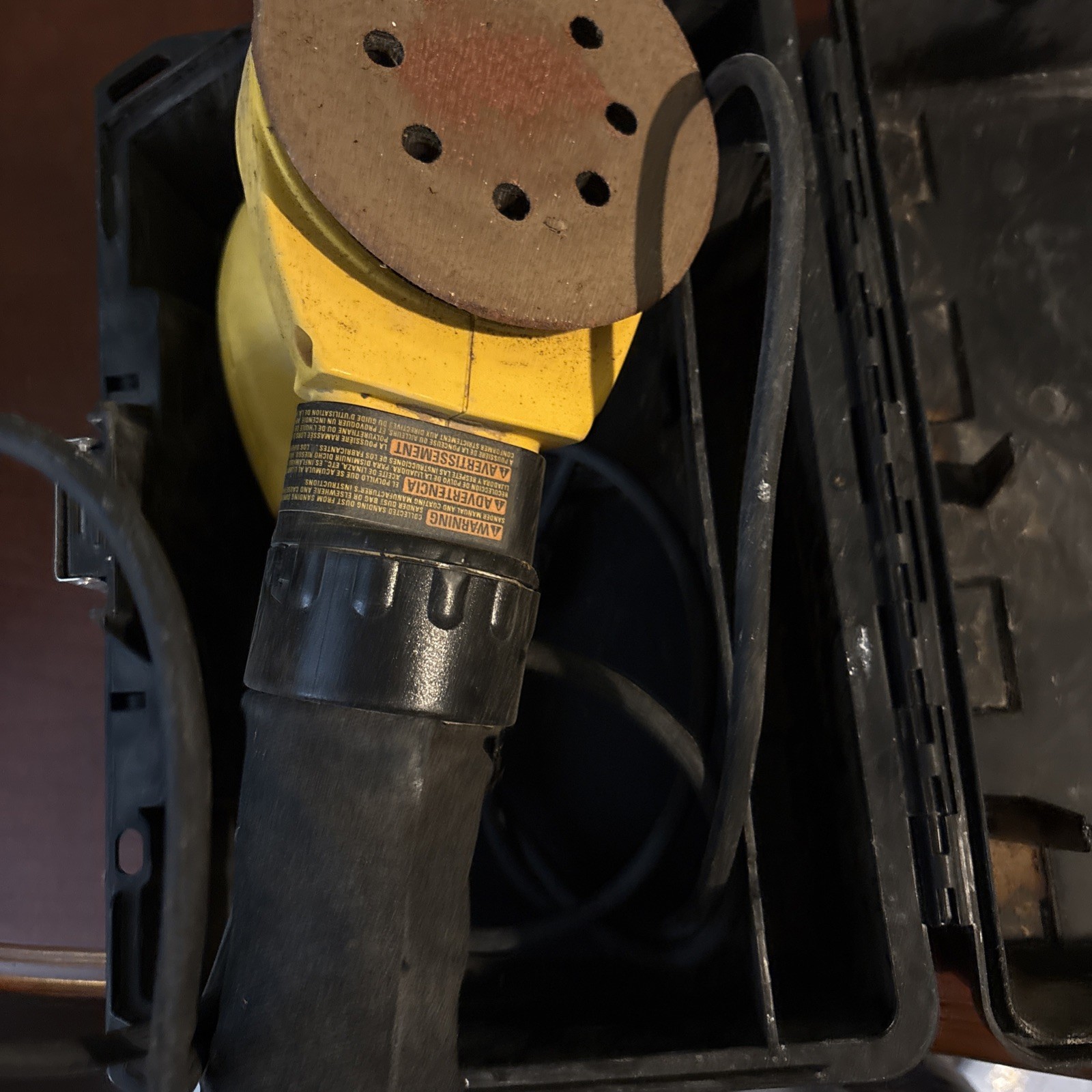 Dewalt Orbital Sander in a hard case.