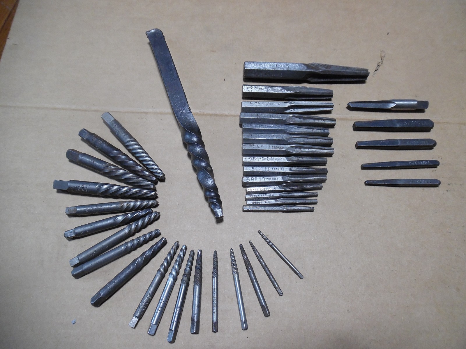 NICE SET! 38 Mechanic Machinist Farm TOOLS SCREW EXTRACTORS EZY OUTS USA