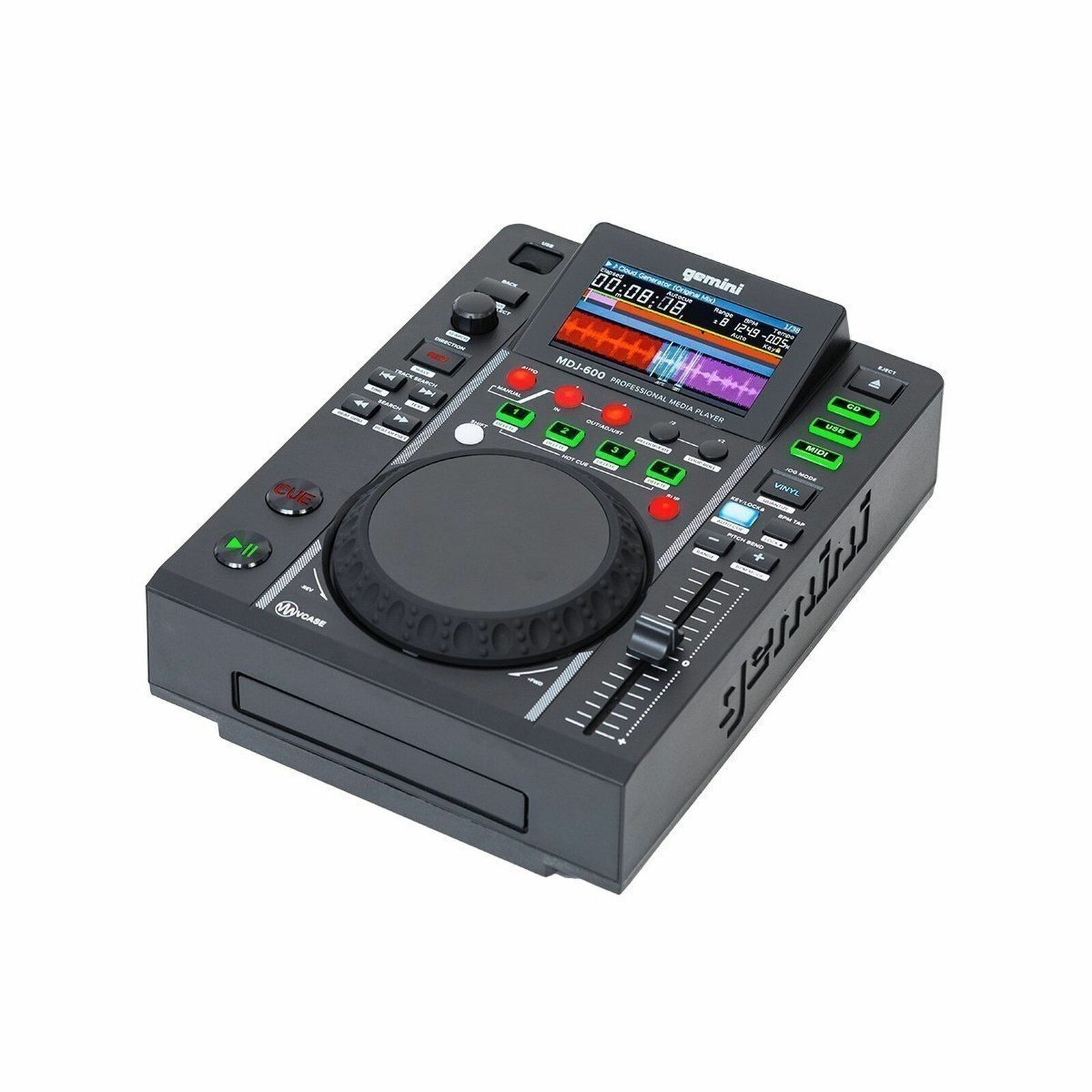 Gemini MDJ-600 Professional DJ Audio Equipment CD USB Media Player for JD Deck