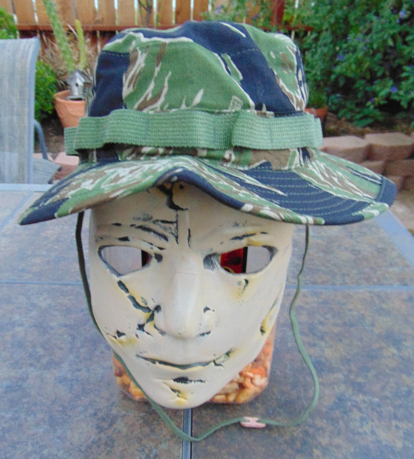 Vietnam Tiger Stripe Camo U.S.A. Boonie hat, L-XL, new reproduction, free ship
