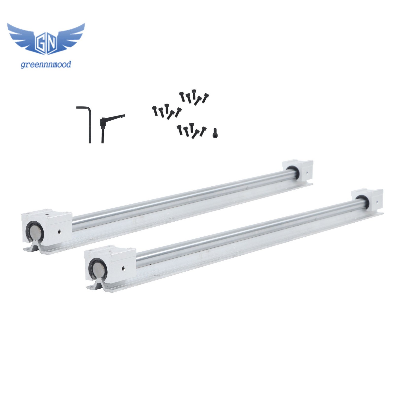 2Pcs SBR20-800mm Linear Guide Rails with 4Pcs SBR20UU Bearing Blocks Durable
