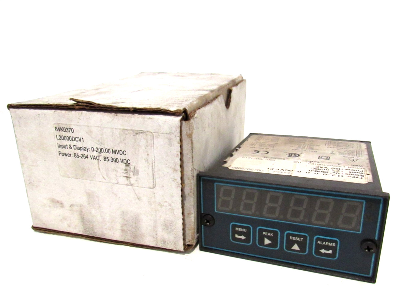 USED LAUREL ELECTRONICS L2-0-0-0-0-DCV1-P1 PANEL METER L20000DCV1P1