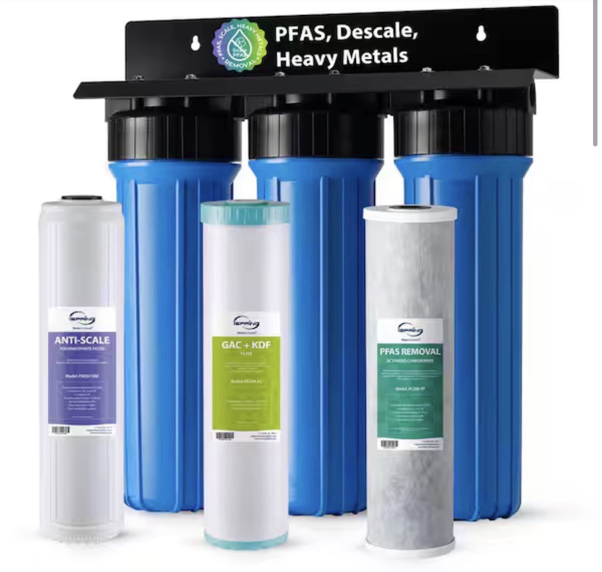 ISPRINGWGB32B-PFKDS Whole House Water Filter System, Reduces PFAS, Heavy