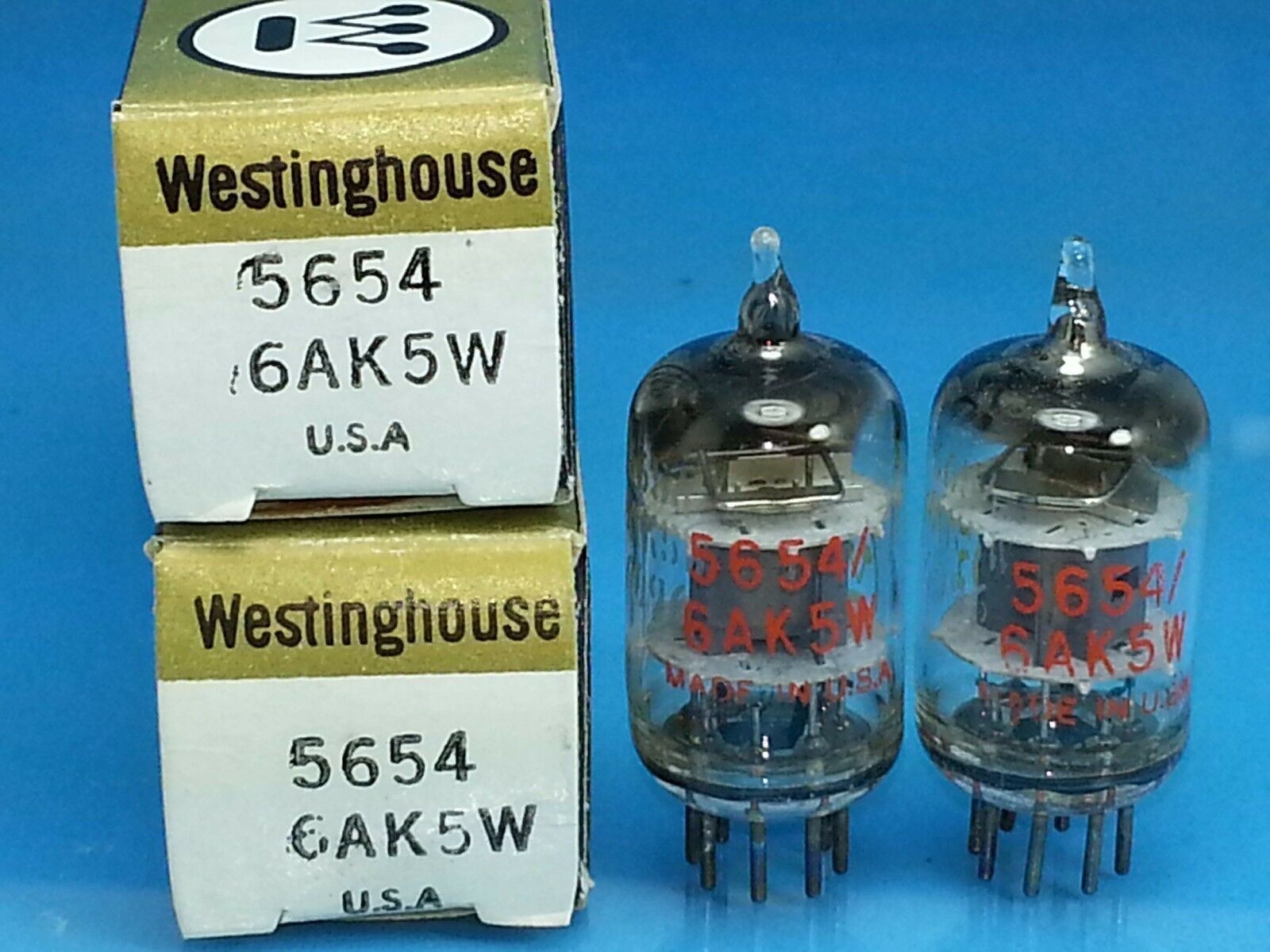 WESTINGHOUSE 5654 6AK5 W  TUBE 1950s D GTR NOTHING BETTER SOUNDING NOS NIB