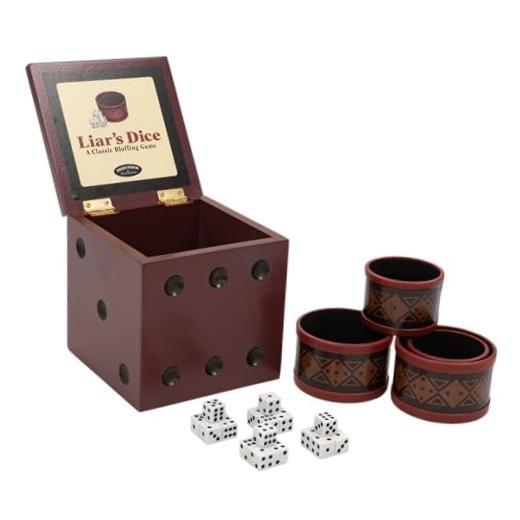 , Liar's Dice Game Set - The Classic Bluffing Game for 2 to 4 Players -