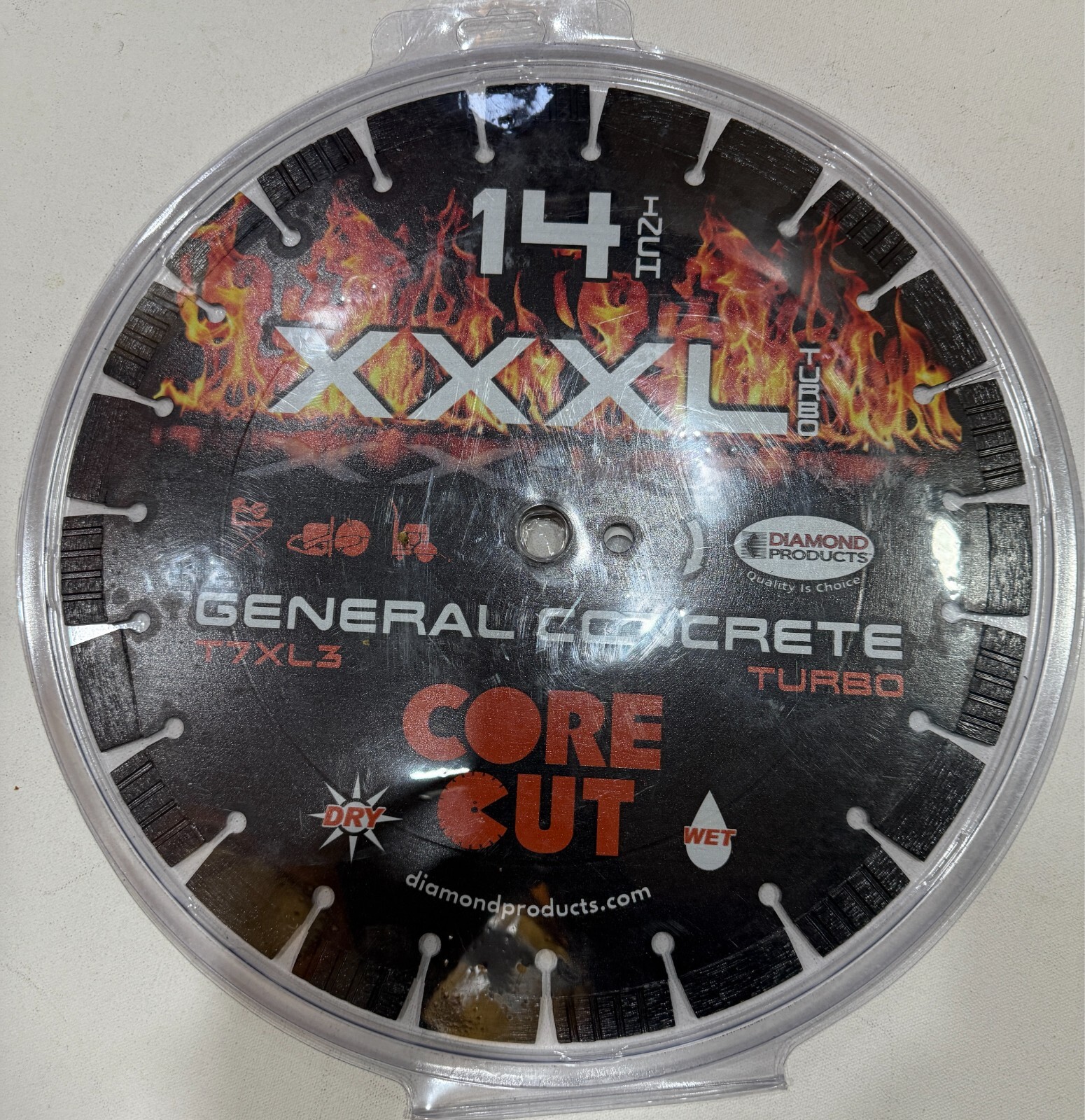 Diamond Products General Concrete XXXL T7XL3 Cutting Blade 14" x 1.25" 42891