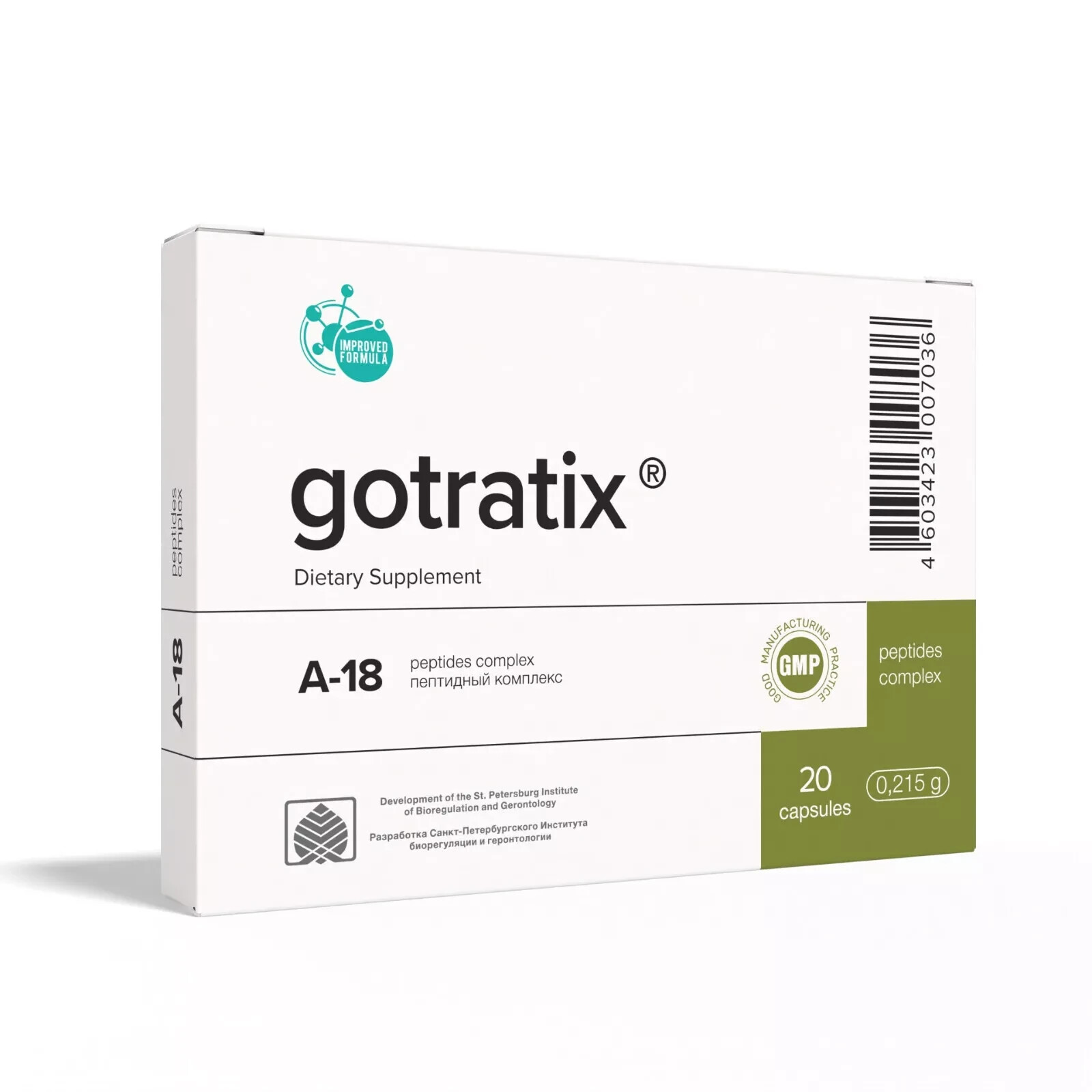 Gotratix A18 Muscle Peptide Bioregulator Support (20/60 Capsules)