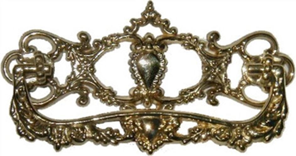3" Victorian Style Oval Bail Pull Cast Brass