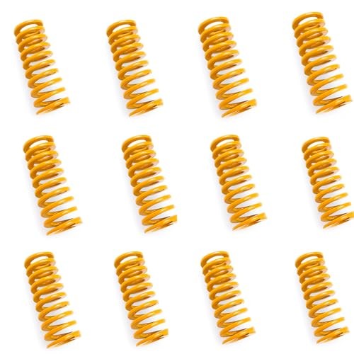 12Pcs Ender 3 Springs, 3D Printer Bed 12Pcs 3D Printer Springs 8mmx20mm Yellow