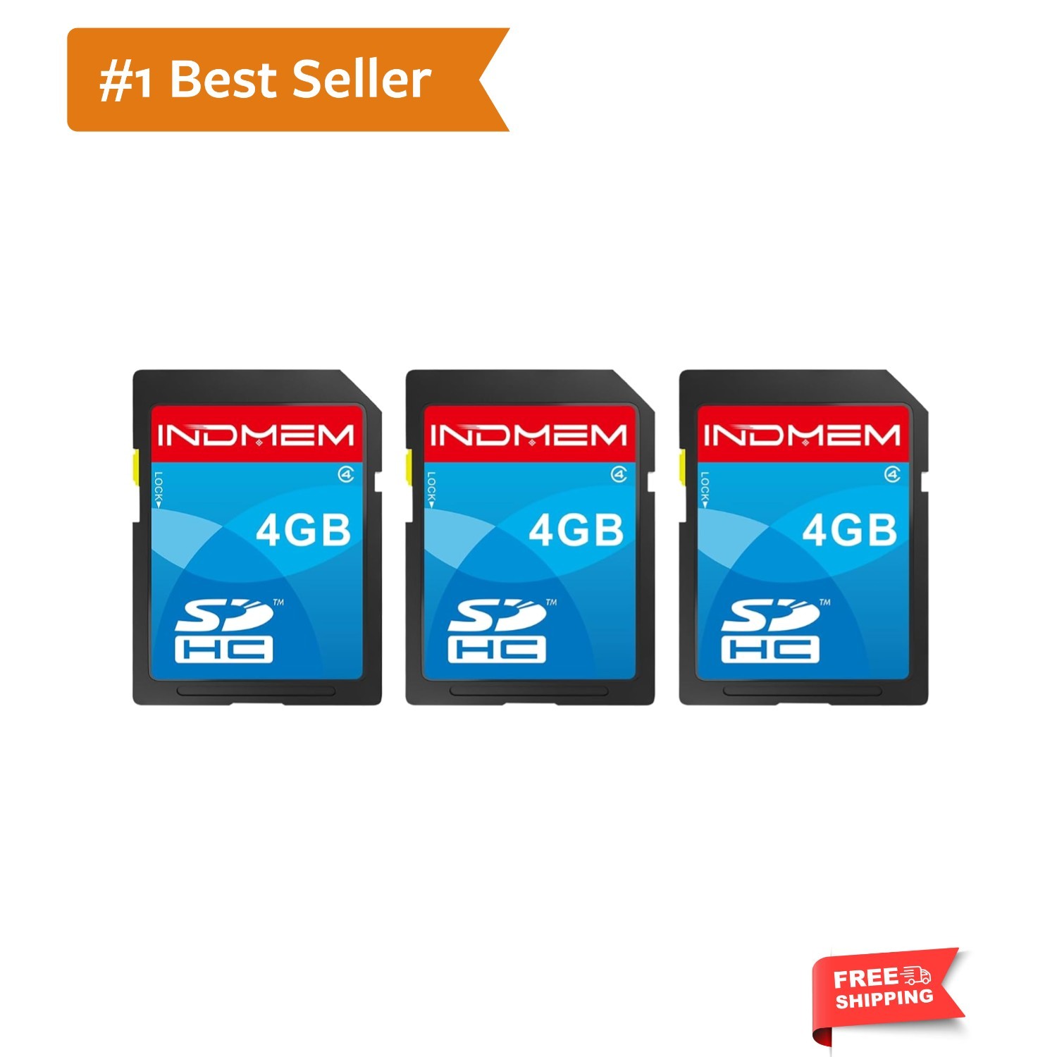 SD Card 4GB 3 Pack, Class 4 Flash SDHC Memory Cards MLC Stanard Secure Digita...