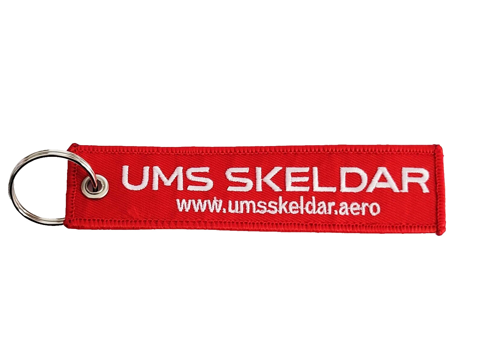UMS Skeldar Unmanned Unmanned Aerial System Red Flight Tag Keychain