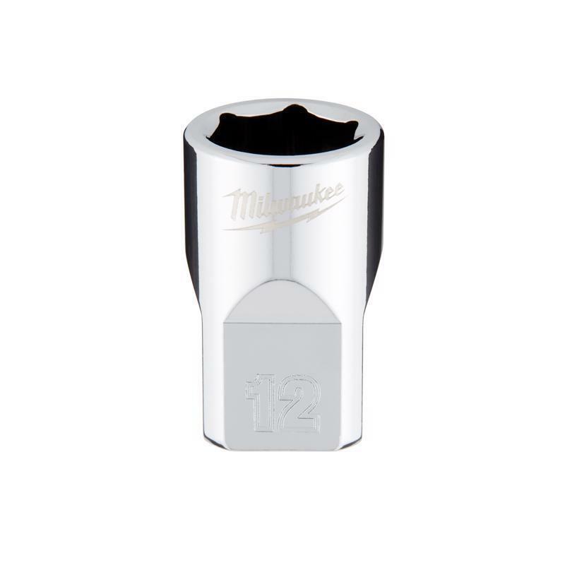 Milwaukee 12 mm X 3/8 in. drive Metric 6 Point Standard Socket