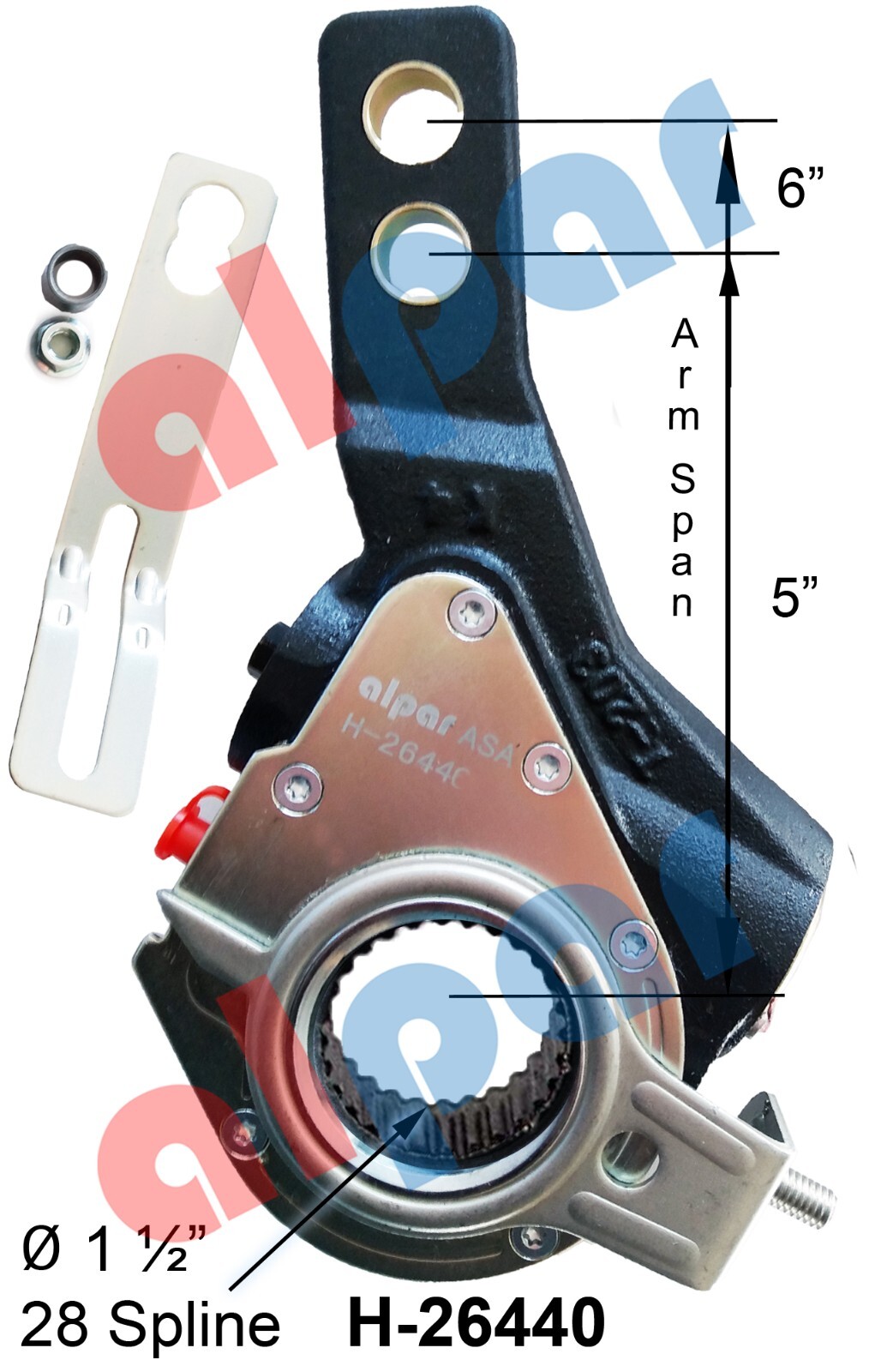28 Spline 5-6" Automatic Slack Adjuster Ref: Haldex 40010140,E6925 133.2830