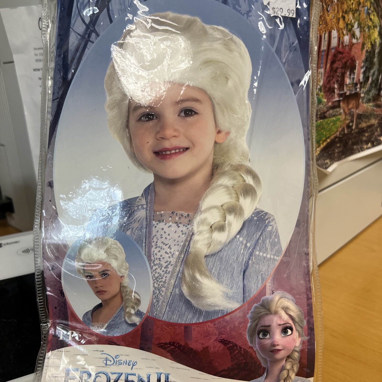 Disney Frozen ELSA Wig Braided Hair Halloween Costume Accessory - NEW!