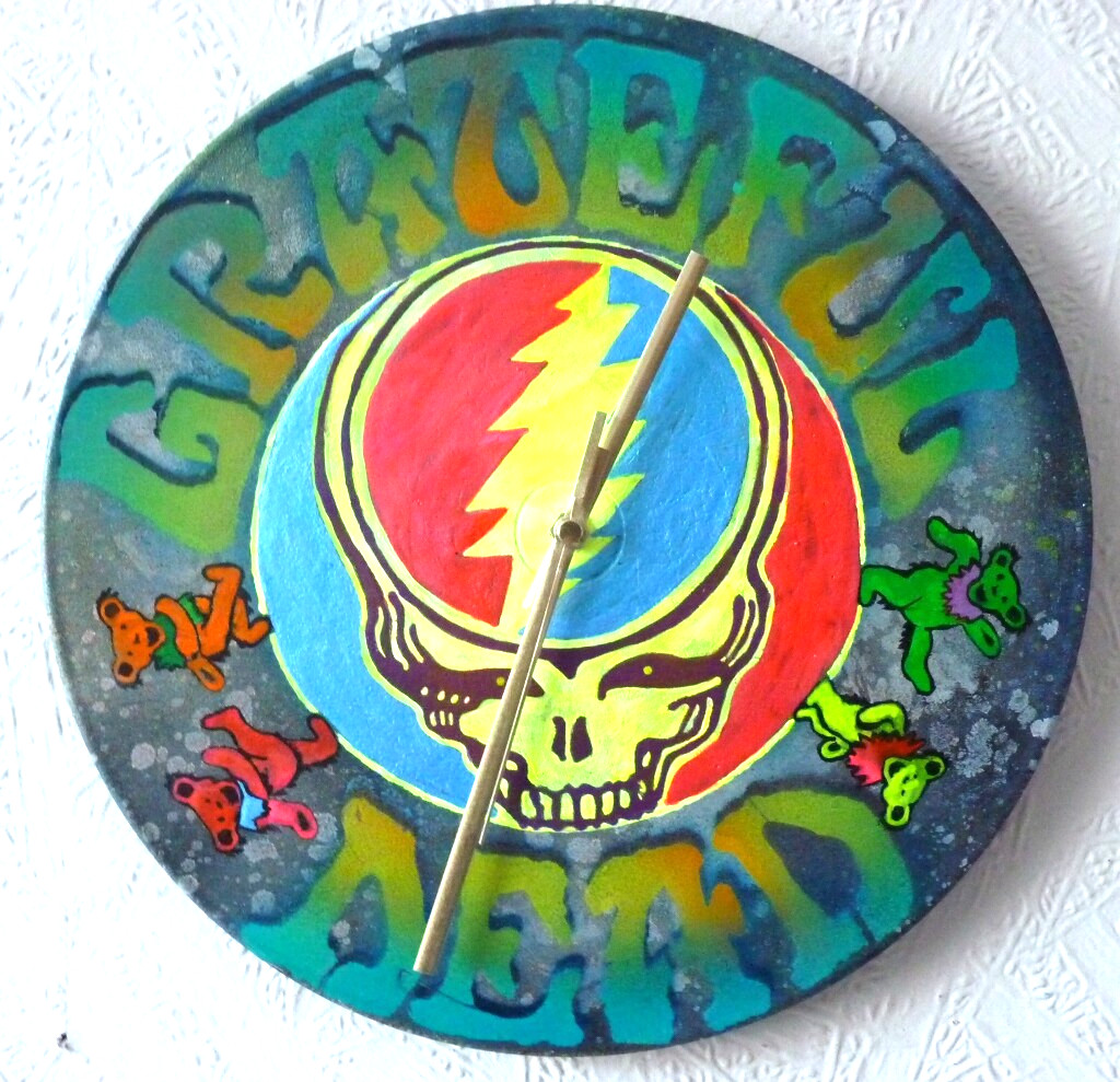 GRATEFUL DEAD wall clock..Hawkwind.,led zeppelin..RUSH..THE DOORS..PINK FLOYD