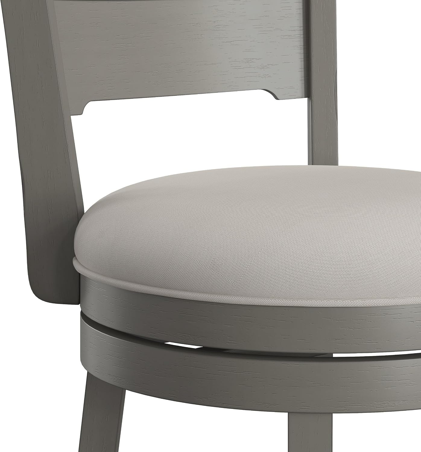 Clarion Wood Swivel Bar Height Stool, Distressed Gray