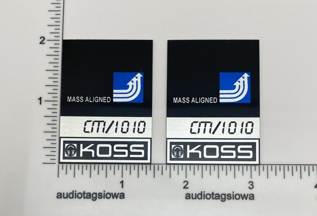 Koss CM 1010 Speaker Badge Logo Emblem Pair