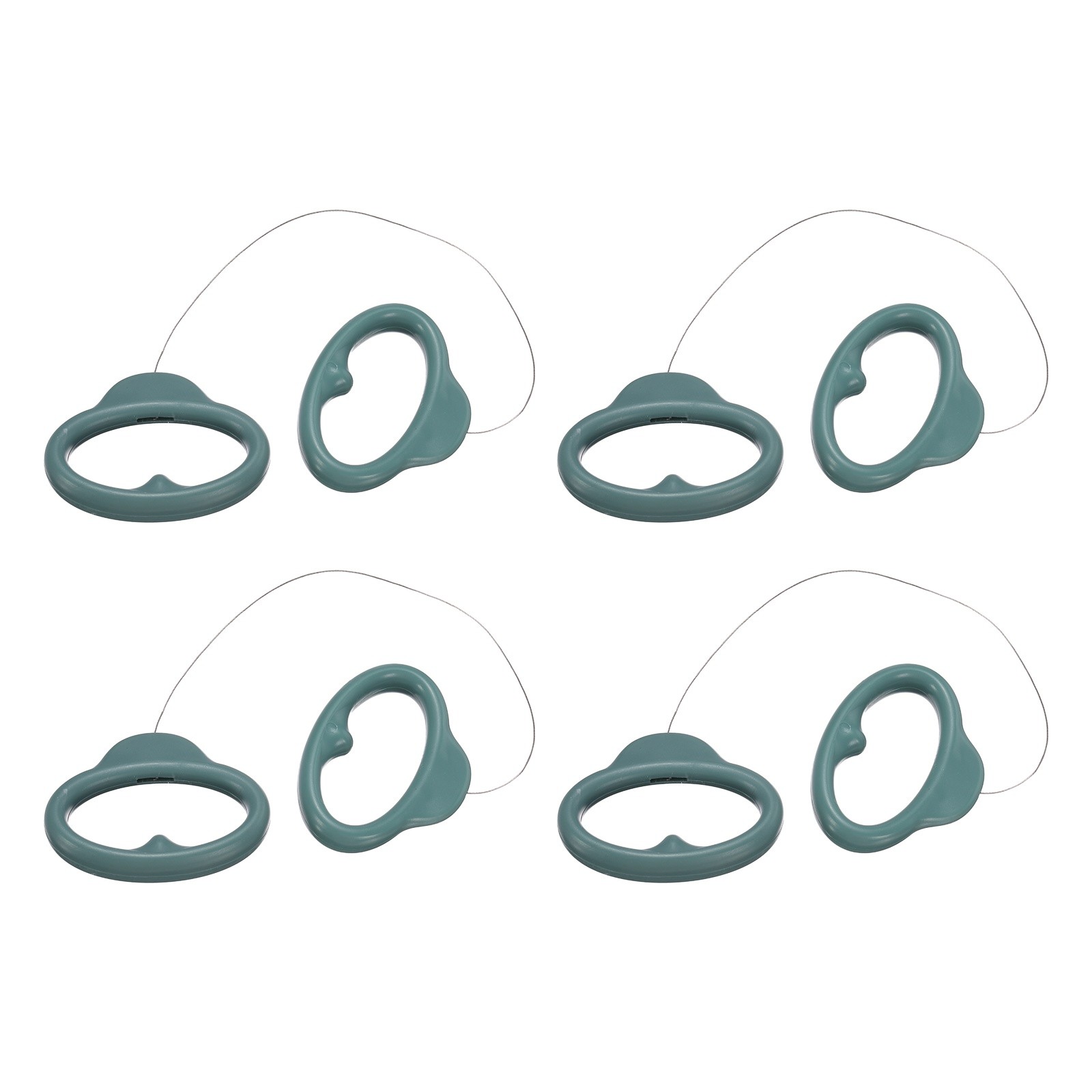 4Pcs, Pottery Wire Tool Clay Wire Cutter w/ Handle for Pottery Dark Green