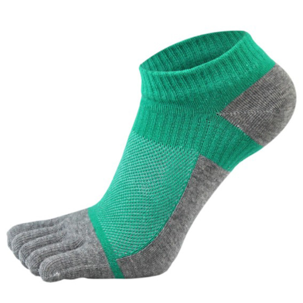 1 Pair Mens Low Cut Ankle Five Finger Toe Socks Combed Cotton Sport Mesh Causal