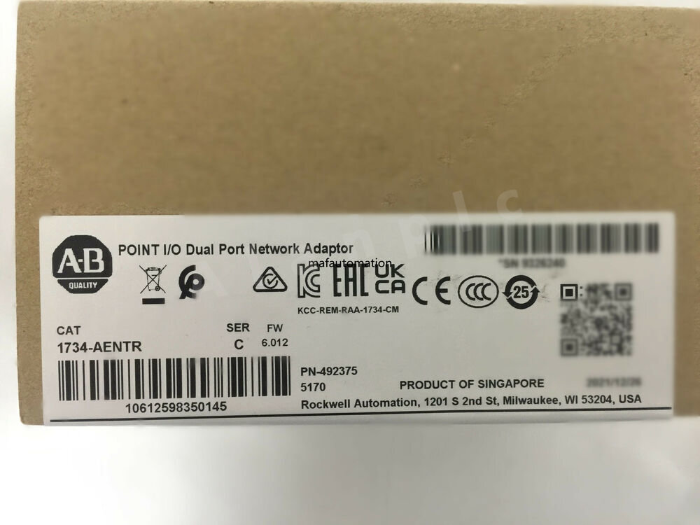 AB 1734-AENTR AB Point I/O Dual Port Adaptor Module 2023 New Sealed
