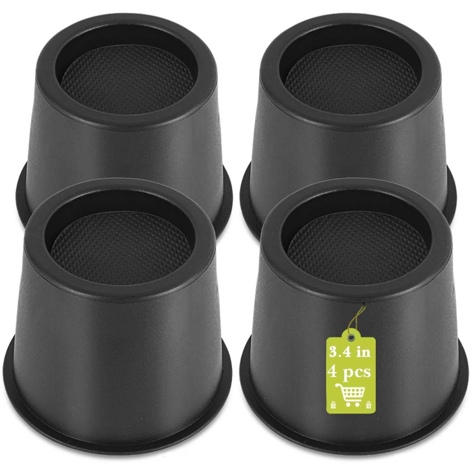 4 Pack Furniture Risers 4 Inch, Bed Risers Heavy Duty for Table Desk Couch Ch...