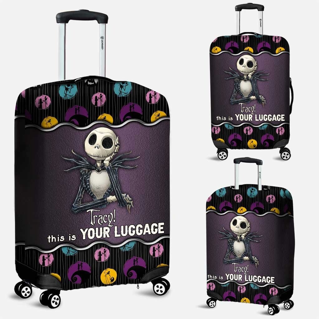 Personalized Jack Skellington Luggage Protector Suitcase Cover Dustproof 18"-30"