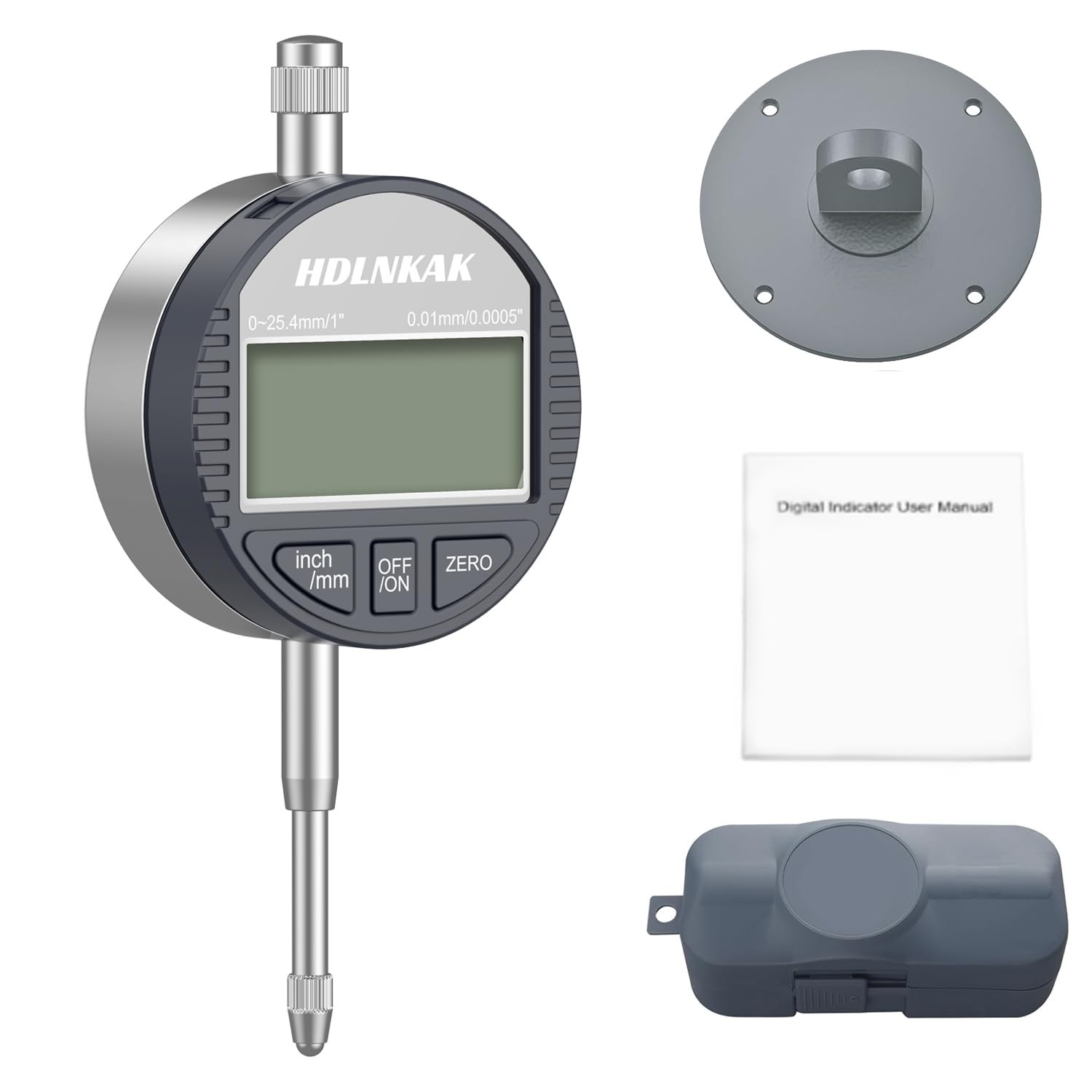 HDLNKAK Electronic Digital Dial Indicator Under 3 Inches, 1”Dial