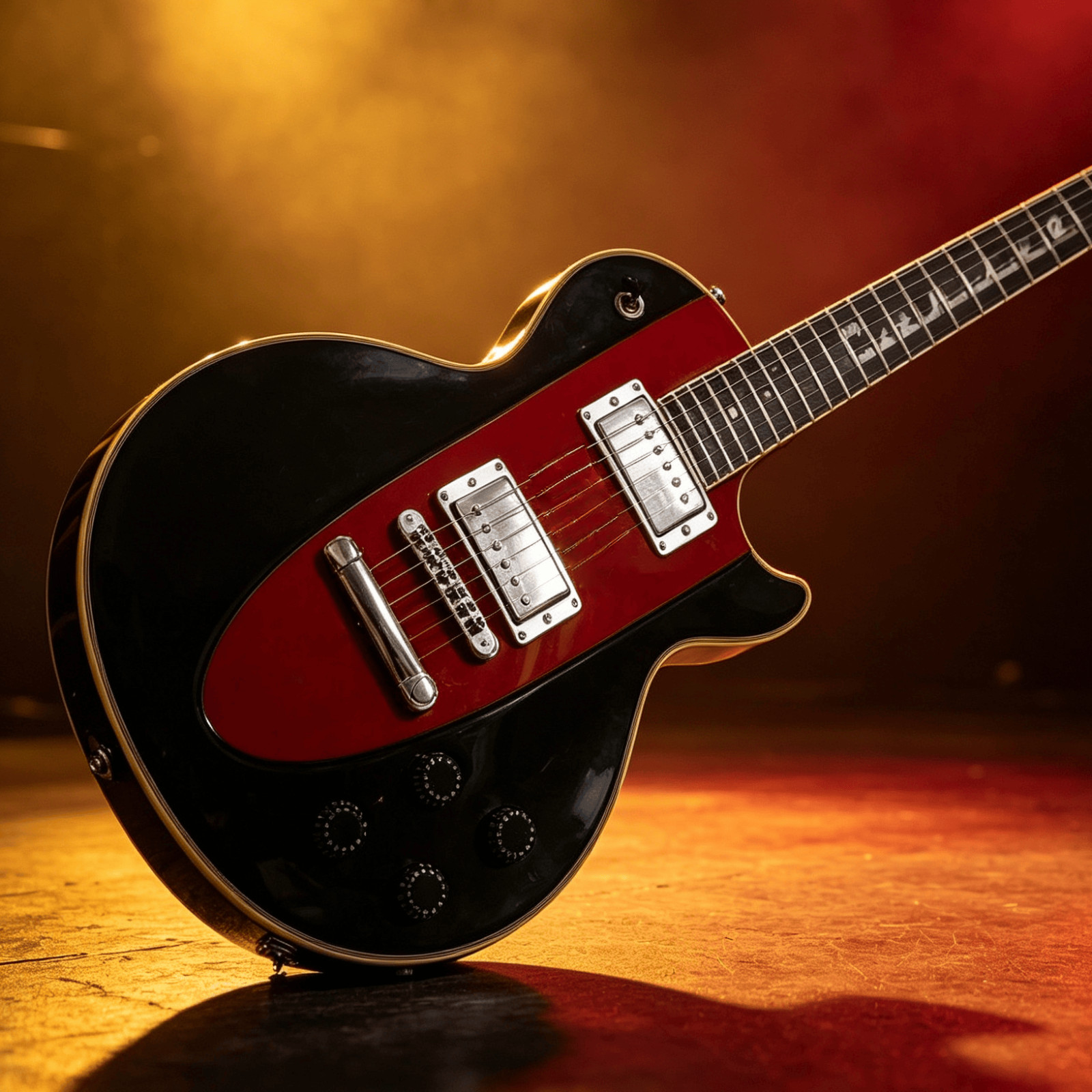 Black and Red 22 Fret Electric Guitar Silver Pickups Rosewood Fretboard 6 String